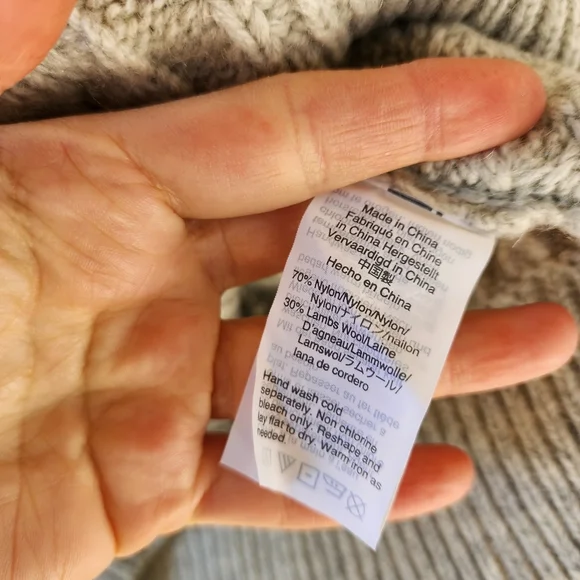 J. Crew Popcorn cable knit gray sweater Crew & Scoop Necks